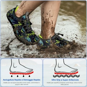 Pantofi Barefoot de Apă și Plajă pentru Copii – Antiderapanți și cu Uscare Rapidă ,EU 38 - Img 4