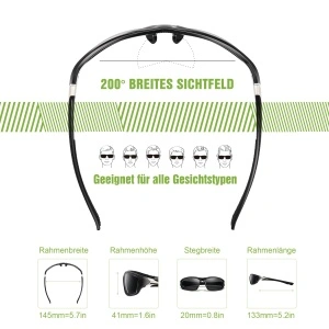 Ochelari de Soare Sport Polarizați, Unisex – Pentru Ciclism și Activități Outdoor-Maro Închis - Img 4
