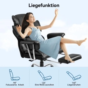 Scaun de Birou Executiv Ergonomic cu Suport de Picioare Retractabil - Img 5