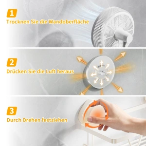 Set 3 Organizoare de Baie cu Ventuză Heavy-Duty, 2 Rafturi de Duș din Inox și Suport de Săpun, Fără Găurire, Rezistente la Apă, Alb - Img 3