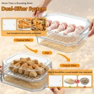 Set Recipiente Multietajate pentru Aluat și Panetare, Suprapozabile, cu Capac, Transparent - Img 3