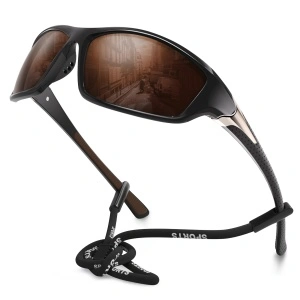 Ochelari de Soare Sport Polarizați, Unisex – Pentru Ciclism și Activități Outdoor – Negru