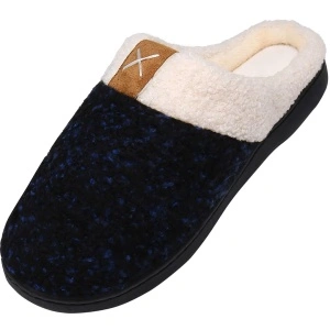 Papuci unisex cu spumă memory calzi interior Confort iarnă talpă antiderapantă – EU 42-43