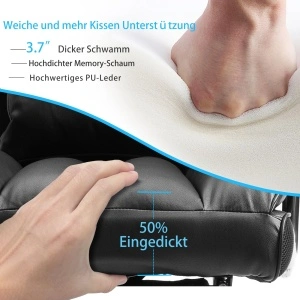 Scaun de Birou Executiv Ergonomic cu Suport de Picioare Retractabil - Img 4