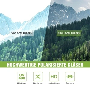 Ochelari de Soare Sport Polarizați, Unisex – Pentru Ciclism și Activități Outdoor – Negru - Img 2