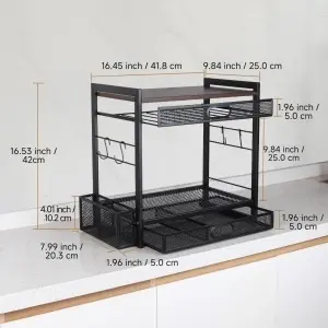 Organizator Stație de Cafea pe 3 Niveluri cu Sertar pentru Capsule - Img 2