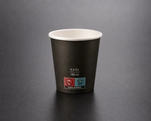 Pahare din carton 6.5oz(180 ml), Negre - 50 buc/set