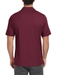 Tricou Polo cu Fermoar pentru Bărbați, Burgund, Măsura M - Img 3
