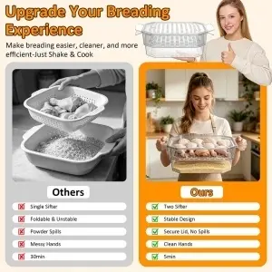 Set Recipiente Multietajate pentru Aluat și Panetare, Suprapozabile, cu Capac, Transparent - Img 4