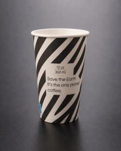 Pahare din carton 12oz(360 ml), Zebra - 50buc/set