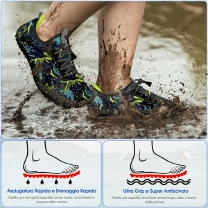 Pantofi Barefoot de Apă și Plajă pentru Copii – Antiderapanți și cu Uscare Rapidă ,EU 37 - Img 4
