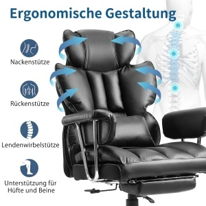 Scaun de Birou Executiv Ergonomic cu Suport de Picioare Retractabil - Img 2