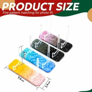 Suport acrilic pentru cărți și farfurii 4 buc Transparent - Img 2