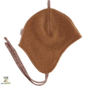 Caciula copii din lana fiarta, Culoare Camel - Img 2