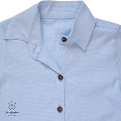 Compleu din in pentru copii,Culoare Blue - Img 3