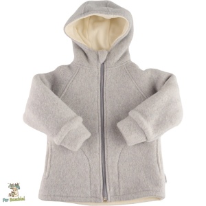 Jacheta din lana merino fleece,Culoare Gray