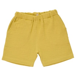 Compleu din Muselină pentru Copii – Maieu Curcubeu și Pantaloni Scurți Verde Praz - Img 4