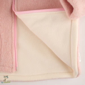Jacheta din lana merino fleece,Culoare Pink - Img 2