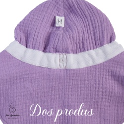 Dos Palarie din muselina cu protectie umeri,culoare lila