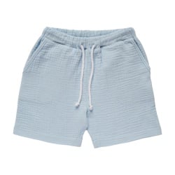 Pantalon din muselina cu buzunare laterala si snur