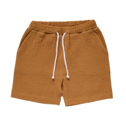 Pantalon din muselina cu buzunare laterala si snur
