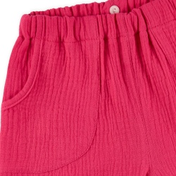 Detaliu buzunar pantalon copii culoare fucsia