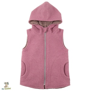 Vesta din lana fiarta,Culoare Old Pink