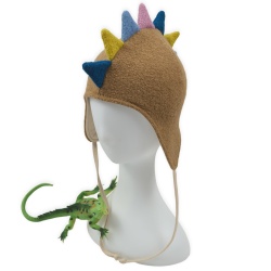 Căciulă Dino din Lână Fiartă Dublată cu Bumbac Organic ,Culoare Camel