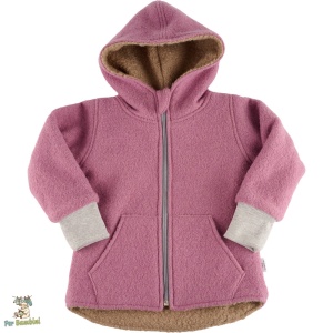 Jachetă pentru copii din lână fiartă, Culoare Old Pink