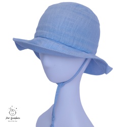 Pălărie de soare din in blue pentru copii și bebeluși Per Bambini