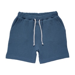 Pantalon din muselina cu buzunare laterala si snur