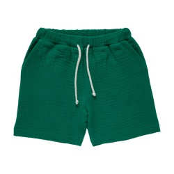 Pantalon din muselina cu buzunare laterala si snur