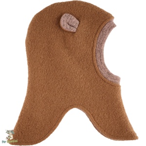 Cagula Per Bambini pentru copii,acopera complet capul gatul si umerii,cu urechi pe lateral,banda din patent imprejurul fetei,captusita cu bumbac moale,culoare camel