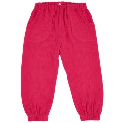 Pantalon copii din muselina culoare fucsia
