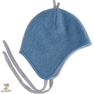 Caciula copii din lana fiarta, Culoare Blue - Img 2