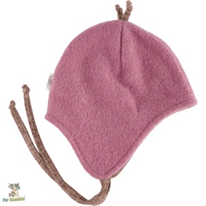 Caciula copii din lana fiarta, Culoare Old Pink - Img 2