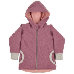 Jacheta copii din lana fiarta culoare old pink.