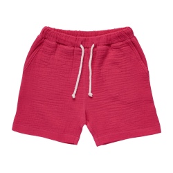 Pantalon din muselina cu buzunare laterala si snur
