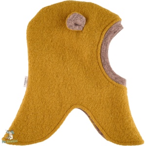 Cagula Per Bambini pentru copii,acopera complet capul gatul si umerii,cu urechi pe lateral,banda din patent imprejurul fetei,captusita cu bumbac moale,culoare yellow