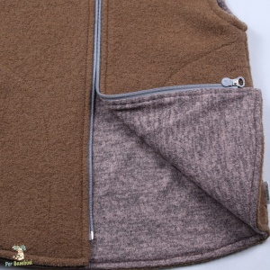 Vesta din lana fiarta,Culoare Camel - Img 2