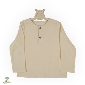 Bluză din Muselină pentru Copii ,Culoare Beige