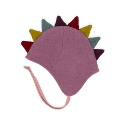 Cagula dino din lana fiarta culoare old pink.