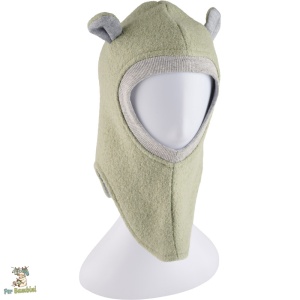 Cagulă copii din lână fiartă, Culoare Dusty Green