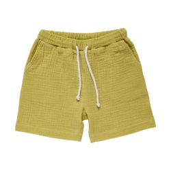 Pantalon din muselina cu buzunare laterala si snur
