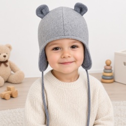 Căciulă pentru copii din lână fleece premium,Culoare Gray