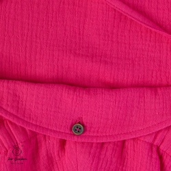 Detaliu Palarie din muselina cu protectie umeri,culoare fucsia