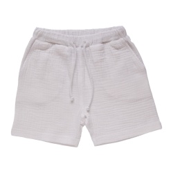 Pantalon din muselina cu buzunare laterala si snur