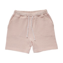 Pantalon din muselina cu buzunare laterala si snur