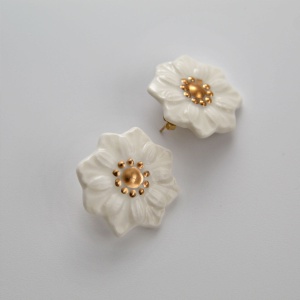 Cercei tip stud - Floare de mar - Img 3
