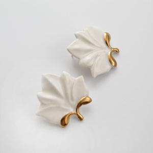 Cercei tip stud - Frunza Exotica - Img 3